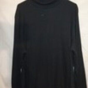 Ava & Viv 2X Top Womens Black Plus Size Long Sleeve Ribbed Knit  Tee Shirt New